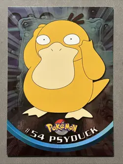 1999 Topps Pokemon #54 Psyduck TV Animation Edition Series 1 Rare Vivid Holo - Image 1