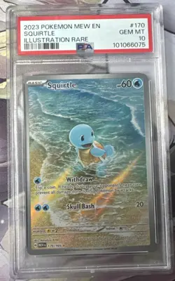 Pokemon Squirtle #170 Scarlet & Violet 151 Illustration Rare Holo PSA 10 - Image 1