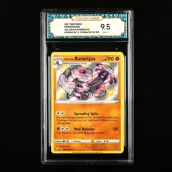 TQG 9.5 Mint+ 2021 Pokemon ENG Galarian Runerigus #SWSH-SF D SVO66/SV122 SR - Image 1