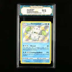 TQG 9.5 Mint+ 2021 Pokemon ENG Galarian Darmanitan #SWSH-SF D SVO24/SV122 SR - Image 1