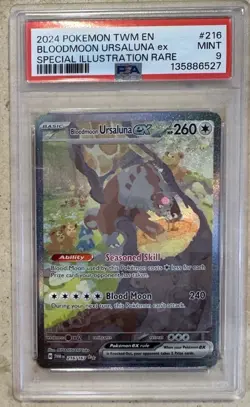 2024 POKEMON TWM EN-BLOODMOON URSALUNA EX-SPECIAL ILLUSTRATION RARE-#216 - Image 1