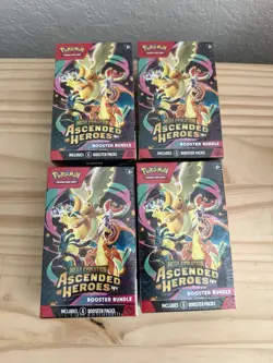 Pokemon TCG Ascended Heroes Booster Bundle New Factory Sealed x4 Boxes - Image 1