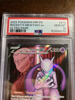Pokemon SV10: Destined Rivals - Team Rocket's Mewtwo ex #213 Ultra Rare PSA 10 - Image 3