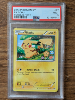 2014 Pokemon XY Furious Fists PSA 9 Pikachu #27 Non-holo MINT FRESH SLAB - Image 1