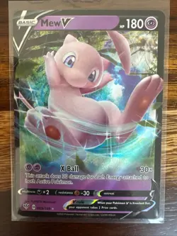 Mew V 069/189 Holo V Rare Darkness Ablaze Pokemon Holo Near Mint - Image 1