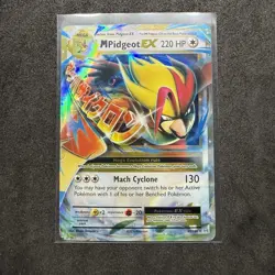 M Pidgeot EX 65/108 XY Evolutions Holo Attack Rare Pokemon TCG - Image 1