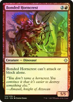 Bonded Horncrest IXALAN MTG MAGIC CREATURE DINOSAUR FOIL - Image 1