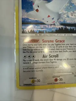 Pokemon Togekiss Stage 2 Great Encounters 120 HP Holo Rare Air Scroll 11/106 - Image 3