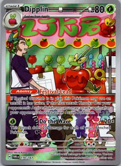 Dipplin 170/167 Illustration Rare Twilight Masquerade Pokemon Near Mint - Image 1