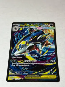 Mega Sharpedo ex 127/094 Special Illustration Rare Phantasmal Flames Pokemon NM - Image 1