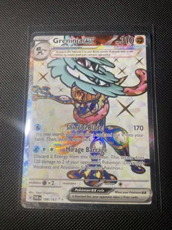 Pokemon Greninja ex - 198/167 - Twilight Masquerade Full Art - NM Small Lift - Image 1