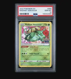 2022 Pokemon Go PSA Gem Mint 10 Radiant Venusaur 004 NEW CERT - Image 1