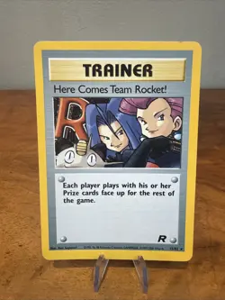 Here Comes Team Rocket * HOLO * - 15/82 Team Rocket Vintage WOTC Pokemon LP - Image 1