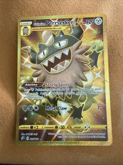 Galarian Perrserker - 205/192 Rebel Clash Gold Pokemon - NM/MINT - Image 1
