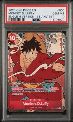 One Piece English Version 1st Year Anniversary Set PSA 10 Sequential Set - Image 2