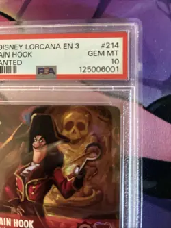 DISNEY LORCANA CAPTAIN HOOK MASTER SWORDSMAN ENCHANTED Graded PSA 10 - Image 3