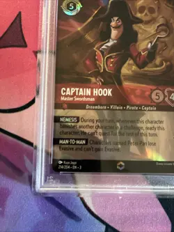 DISNEY LORCANA CAPTAIN HOOK MASTER SWORDSMAN ENCHANTED Graded PSA 10 - Image 4