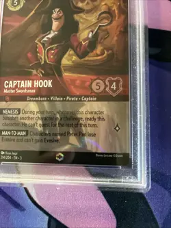 DISNEY LORCANA CAPTAIN HOOK MASTER SWORDSMAN ENCHANTED Graded PSA 10 - Image 5