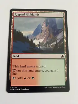 Rugged Highlands - 265 - FDN - NM - MTG Magic the Gathering - Image 1