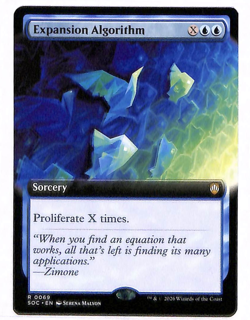 MTG Expansion Algorithm EXTENDED ART Non-Foil NM Secrets of Strixhaven SOC #0069 - Image 1