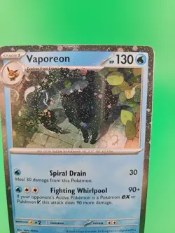 (Error)Vaporeon 168 Pokemon TCG S&V Black Star Promo Cosmos Holo NM - Image 2