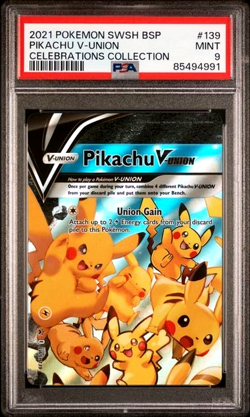 Full Set of 4 PSA 10 9 Pikachu V-Union 2021 Pokemon Celebration 139 140 141 142 - Image 2