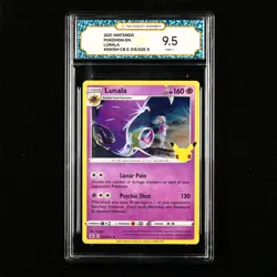 TQG 9.5 Mint+ 2021 Pokemon ENG Lunala #SWSH-CB E 015/025 R - Image 1