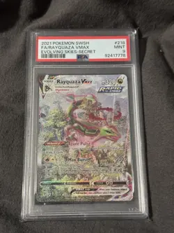Pokemon 2021 Rayquaza VMAX 218/203 Alt Art Evolving Skies - PSA 9 - Image 1