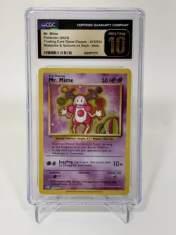 Pokemon Mr. Mime 013/034 CGC Graded Pristine 10 - Image 1