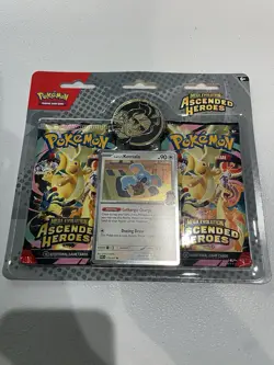 Pokemon Ascended Heroes Promo Kit Komala Blister Pack Booster Packs Coin - Image 1
