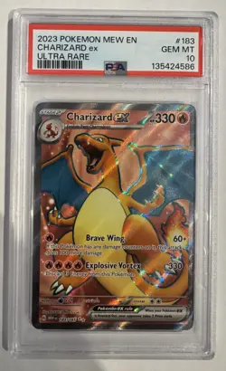 Pokemon Charizard ex 183/165 - Scarlet & Violet 151 Ultra Rare Holo PSA 10 TCG - Image 1