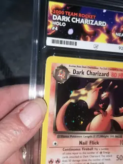 Pokemon TCG Dark Charizard 4/82 Rare Holo Team Rocket WOTC, Vintage Ace 9 - Image 3