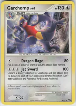 GARCHOMP 1/17 POP SERIES 9 POKEMON RARE MP - Image 1