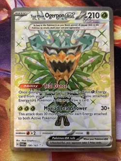 Pokemon - Teal Mask Ogerpon EX 190/167 - Holo Ultra Rare - Twilight Masquerade - Image 1