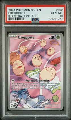 2024 POKEMON SSP EN-SURGING SPARKS ILLUSTRATION RARE #192 EXEGGCUTE PSA 10 - Image 1