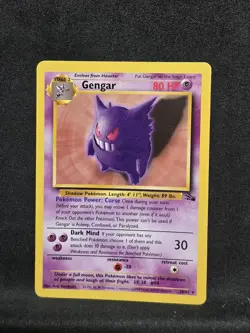 Vintage Pokemon TCG - Fossil - Unlimited Gengar 20/62 Regular: NM- - Image 1