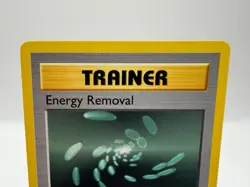 Pokemon Energy Removal 92/102 Base Set Shadowless 1st Edition LP GREY STAMP - Image 2