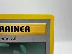 Pokemon Energy Removal 92/102 Base Set Shadowless 1st Edition LP GREY STAMP - Image 3