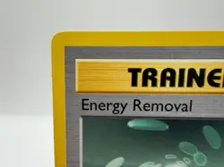 Pokemon Energy Removal 92/102 Base Set Shadowless 1st Edition LP GREY STAMP - Image 4