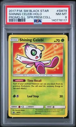 Pokemon Shining Celebi #SM79 - Black Star Promo Premium Coll. 2017 - PSA 8 - Image 1