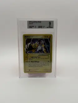 2005 Pokemon TCG EX Unseen Forces #114 Raikou Gold Star Holo BGS 9 MINT - Image 1
