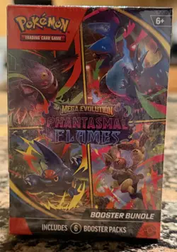 Pokemon Mega Evolution Phantasmal Flames Booster Bundle [6 Packs] FACTORY SEALED - Image 1
