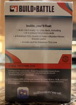 Pokemon Scarlet And Violet Obsidian Flames Build And Battle Box FACTORY SEALED 820650853968 - Image 2