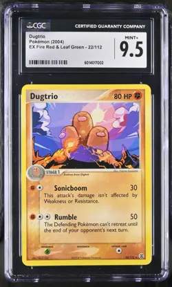 2004 Pokemon Ex Fire Red & Leaf Green Dugtrio 22/112 CGC 9.5 not PSA not holo - Image 1