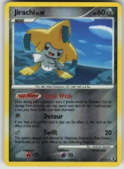 Pokemon TCG Jirachi Holo Rare Reverse Holo Rising Rivals 7/111 - Image 1