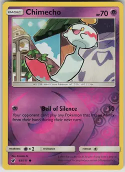 Pokemon TCG Chimecho Common Reverse Holo SM - Crimson Invasion 43/111 - Image 1