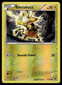 Electabuzz Reverse Holo 42/122 Common XY - BREAKpoint Pokemon - Image 1