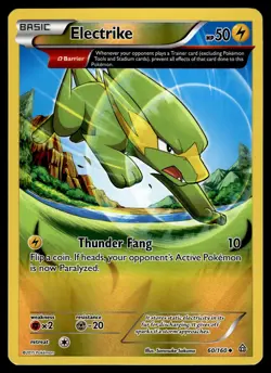Electrike (Omega) Reverse Holo 60/160 Uncommon XY - Primal Clash Pokemon - Image 1