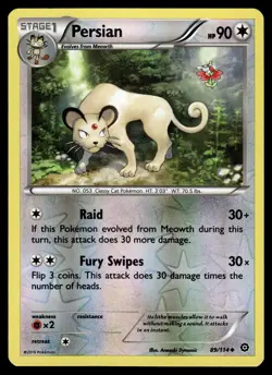 Persian Reverse Holo 89/114 Uncommon XY - Steam Siege Pokemon - Image 1