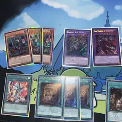 Yu-Gi-Oh Dark Magician of Destruction + full azamina diabellstar + gaze & wanted - Image 1